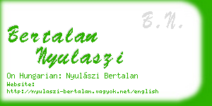 bertalan nyulaszi business card